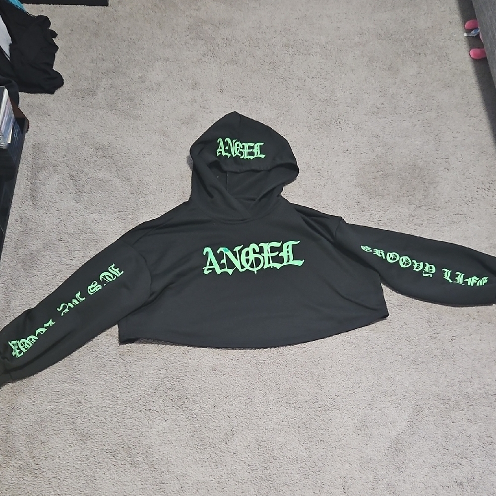 Plus Size Crop Hoodie